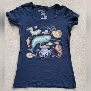 Sea Creatures Ocean Creatures Narwhal T-shirt Sz XL L M Read Measure Modcloth